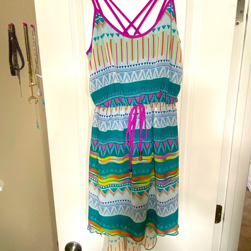 High low boho Aztec dress Small